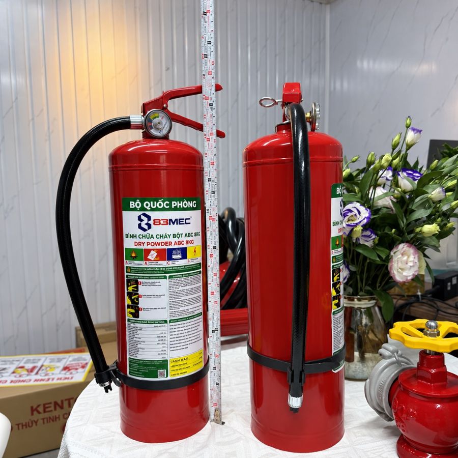 Bình chữa cháy bột ABC 8kg Bộ quốc phòng 83MEC/ABC/8KG