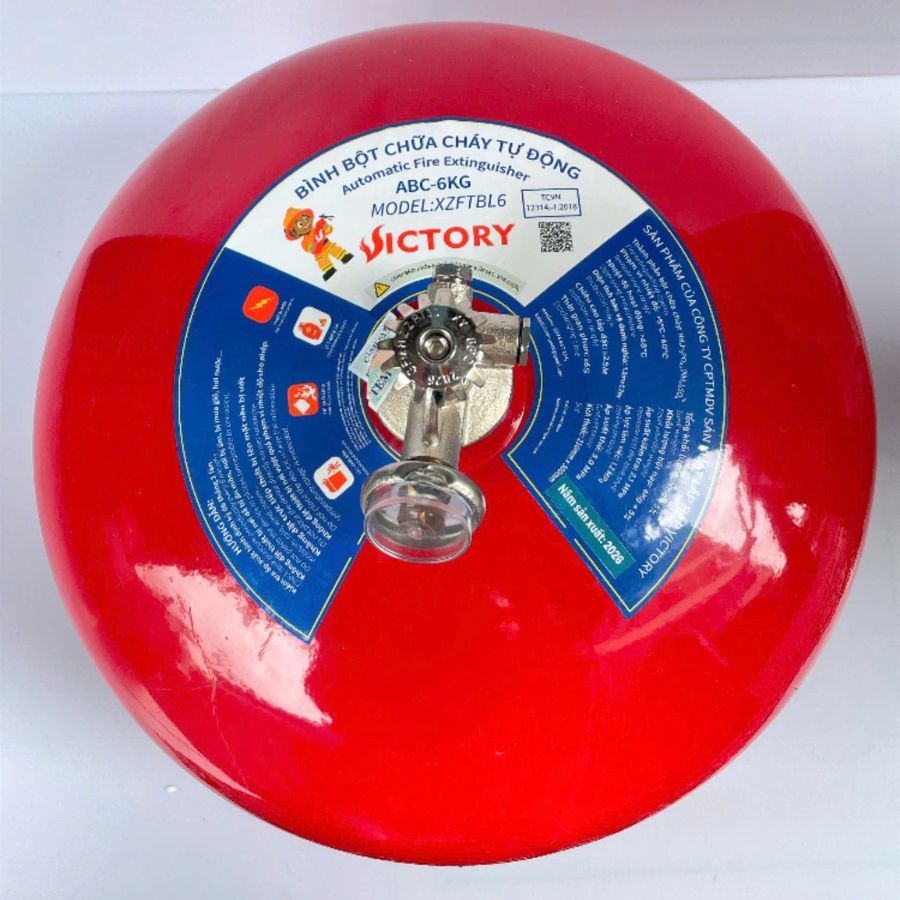 Bình cầu chữa cháy tự động bột ABC 6kg Victory XZFTBL6-VIC