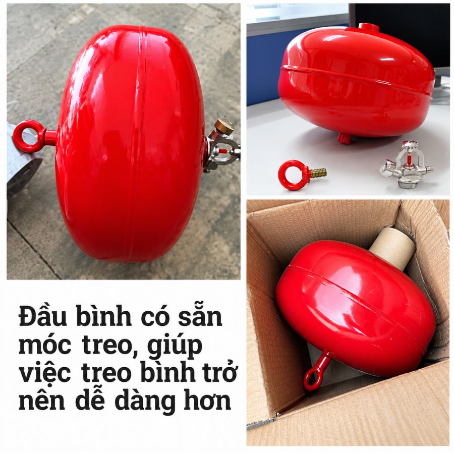 Bình cầu chữa cháy tự động bột ABC 6kg Victory XZFTBL6-VIC