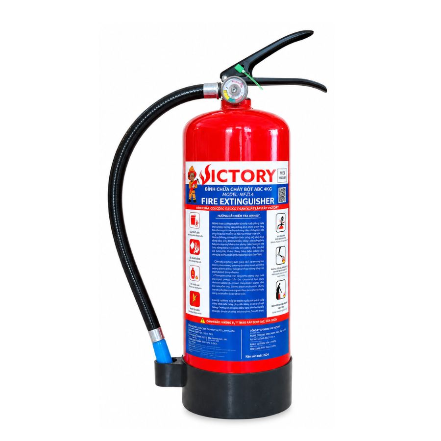 Bình chữa cháy bột ABC 4kg Victory MFZL4-VIC có kiểm định