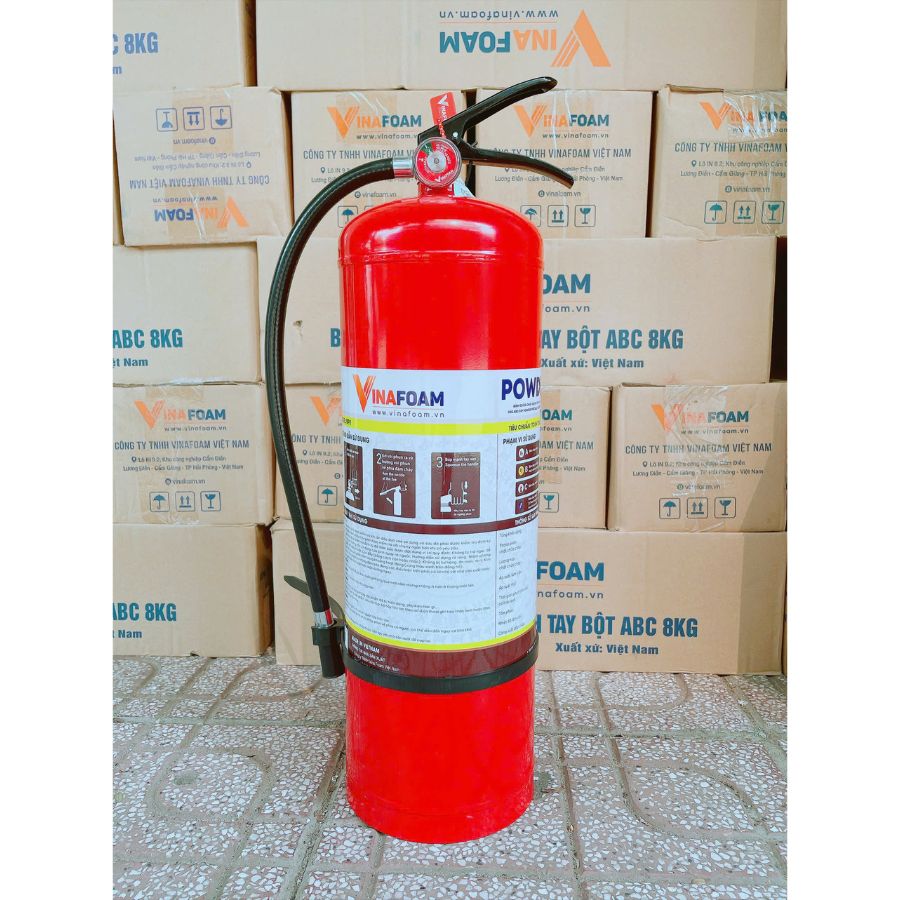 Bình chữa cháy bột ABC 8kg Vinafoam MP8 có kiểm định