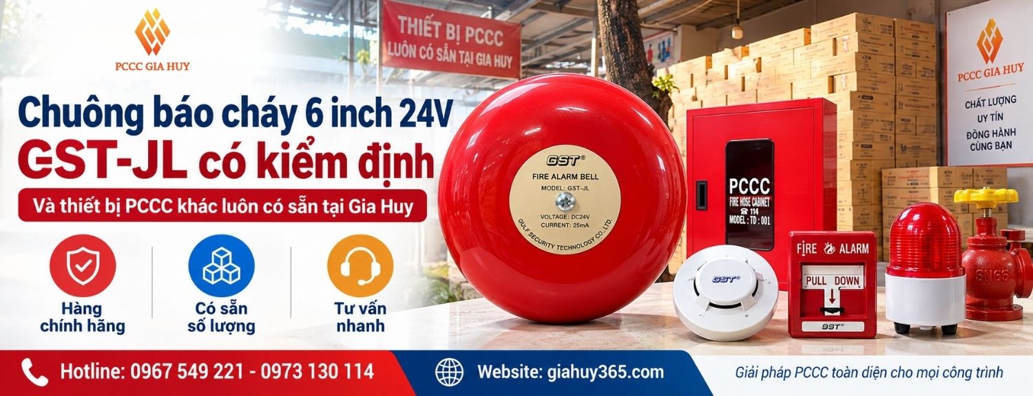 Chuông báo cháy GST-JL và thiết bị PCCC khác luôn có sẵn tại Gia Huy