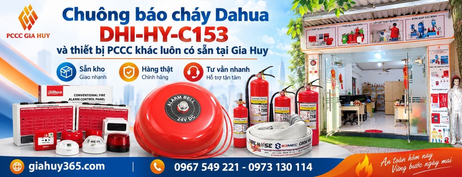 Chuông báo cháy Dahua DHI-HY-C153 và thiết bị PCCC có sẵn tại Gia Huy