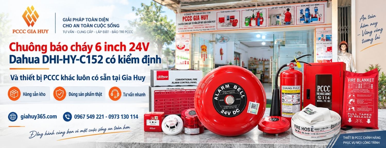 Chuông báo cháy Dahua DHI-HY-C152 và thiết bị PCCC khác tại Gia Huy