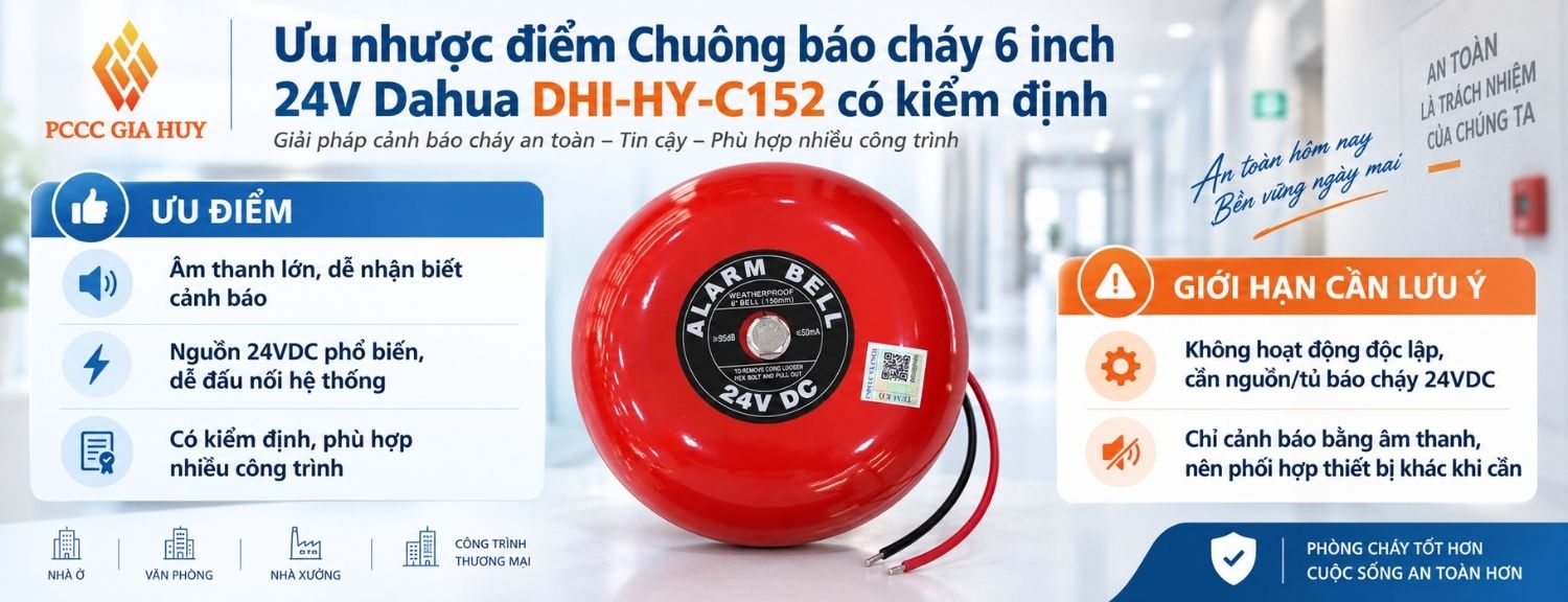 Ưu nhược điểm chuông báo cháy Dahua DHI-HY-C152