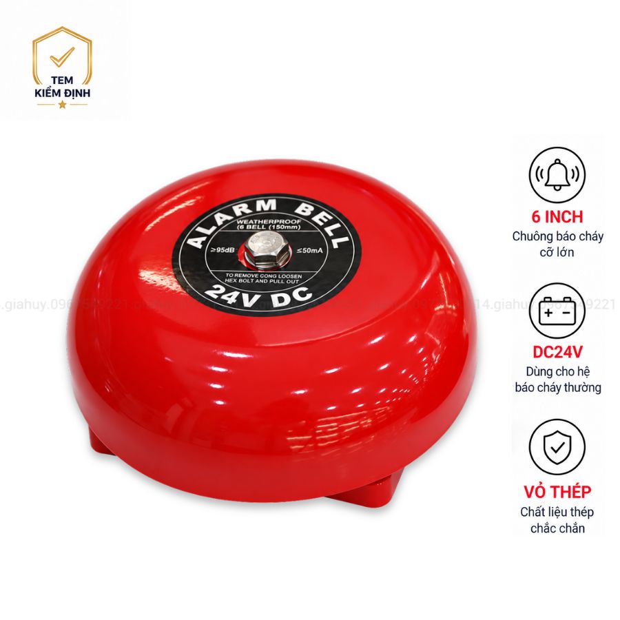 Chuông báo cháy 6 inch 24V Dahua DHI-HY-C152 có kiểm định