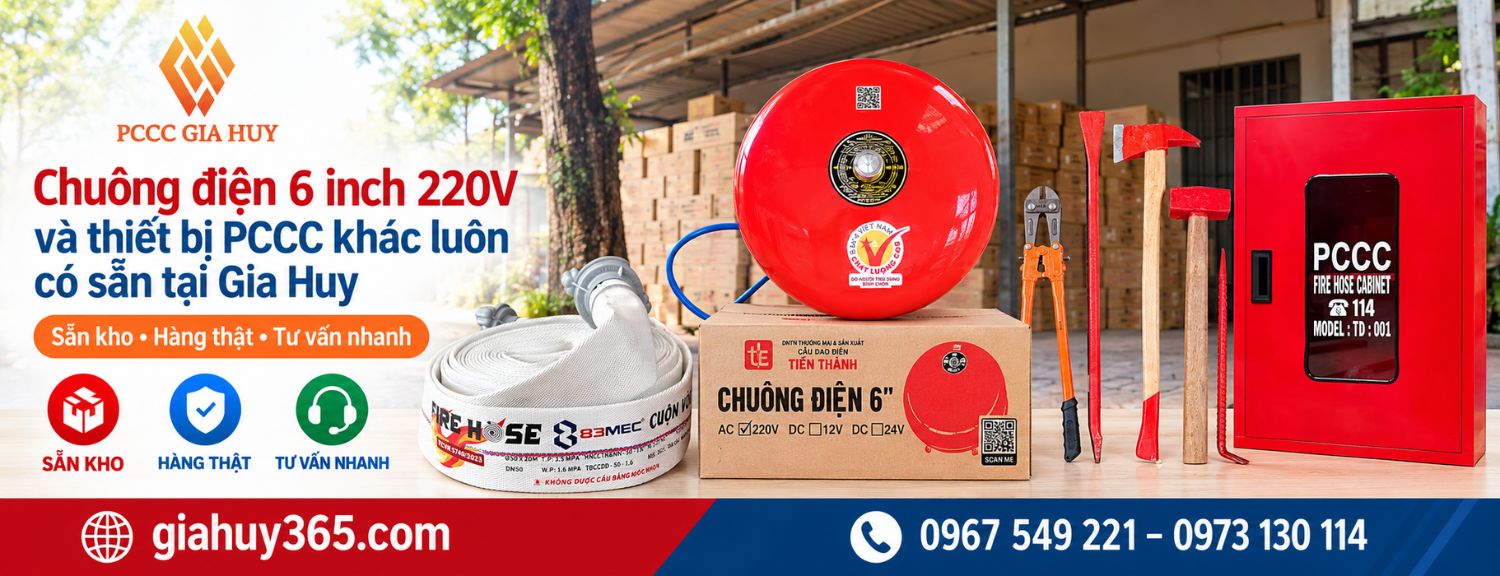 Chuông điện 6 inch 220V Tiến Thành và các thiết bị PCCC khác tại Gia Huy
