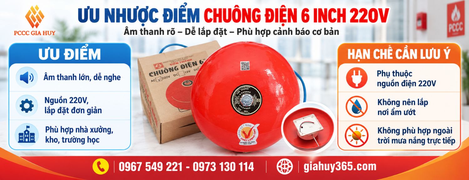 Ưu nhược điểm chuông điện 6 inch 220V