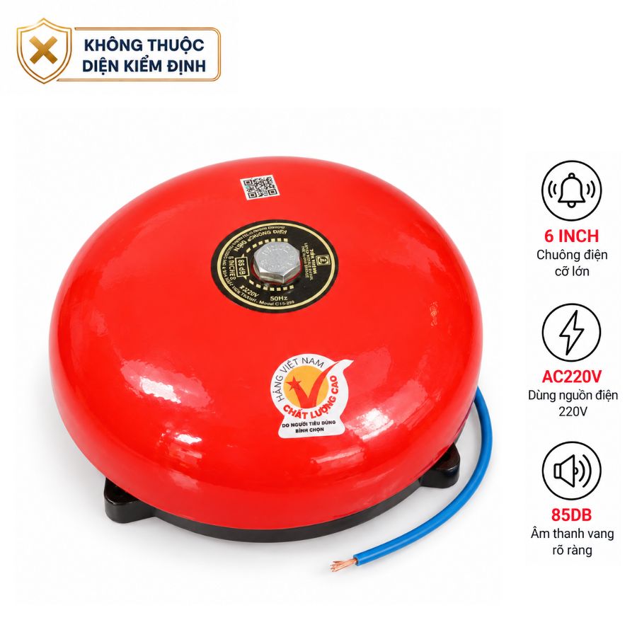 Chuông điện 6 inch 220V - Chuông báo âm thanh lớn