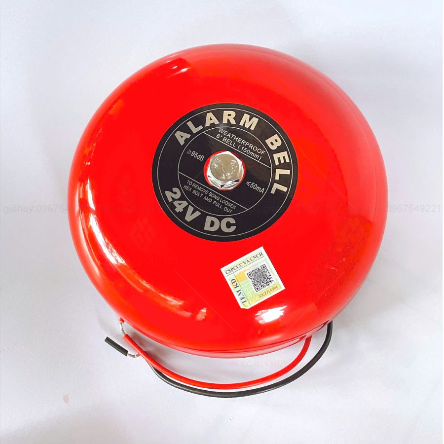 Chuông báo cháy 6 inch 24V Yongjin YJ-619 có kiểm định