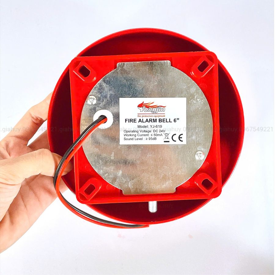 Chuông báo cháy 6 inch 24V Yongjin YJ-619 có kiểm định