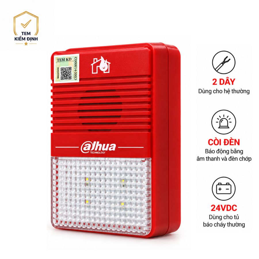 Còi báo cháy kết hợp đèn chớp Dahua DHI-HY-C151 - Hệ thường