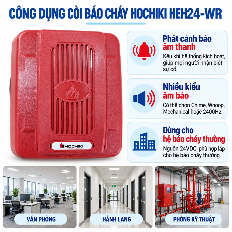 Còi báo cháy Hochiki HEH24-WR - Hệ thường
