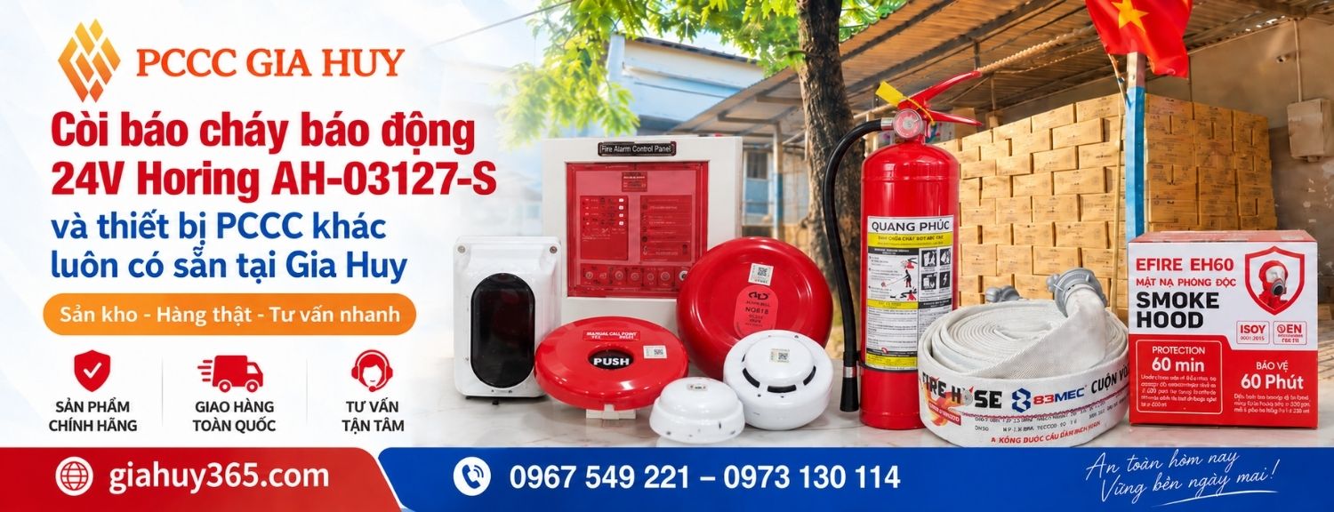  Còi báo cháy Horing AH-03127-S và các thiết bị PCCC khác luôn có sẵn tại Gia Huy