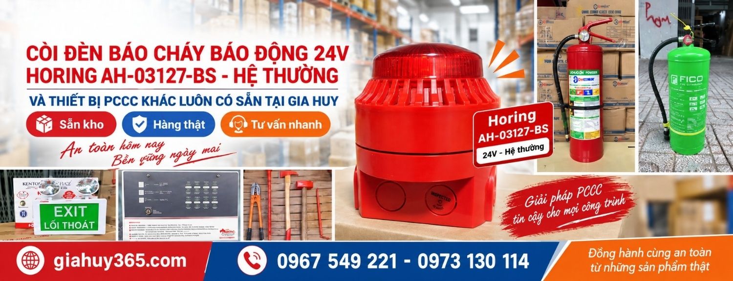 Còi đèn Horing AH-03127-BS và các thiết bị PCCC khác luôn có sẵn tại Gia Huy