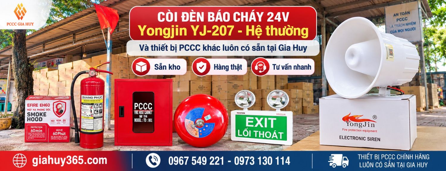 Còi báo cháy Yongjin YJ-207 và các thiết bị PCCC khác luôn có sẵn tại Gia Huy