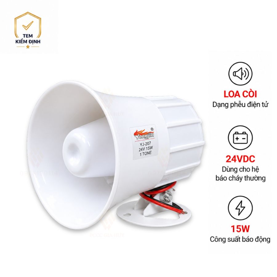 Còi báo cháy 24V Yongjin YJ-207 - Hệ thường