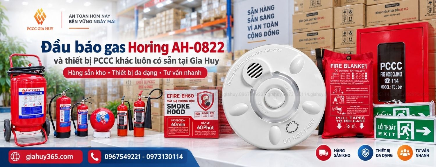 Đầu báo gas Horing AH-0822 và thiết bị PCCC khác luôn có sẵn tại Gia Huy