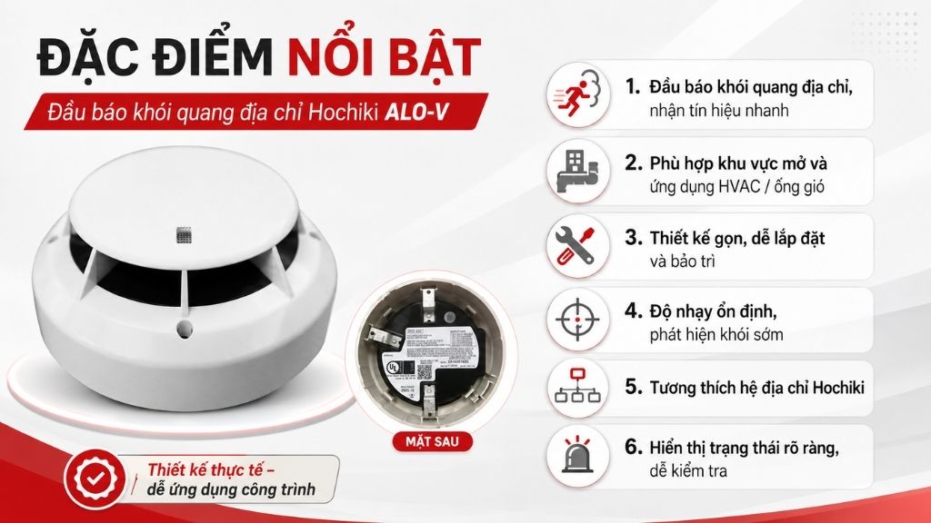 Đặc điểm đầu báo khói quang địa chỉ Hochiki ALO-V UL 268 7th