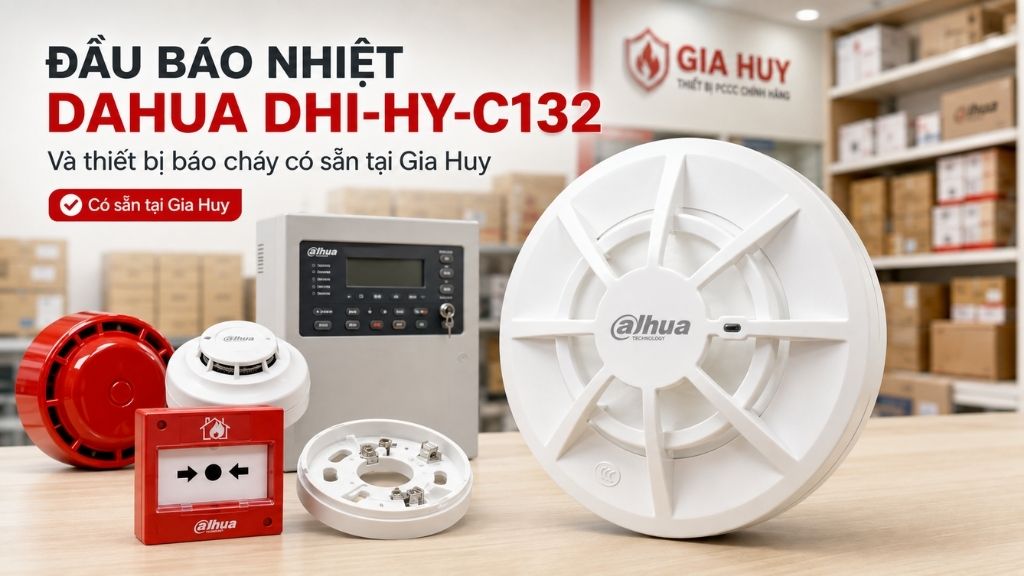 Đầu báo nhiệt Dahua DHI-HY-C132 và thiết bị báo cháy có sẵn tại Gia Huy