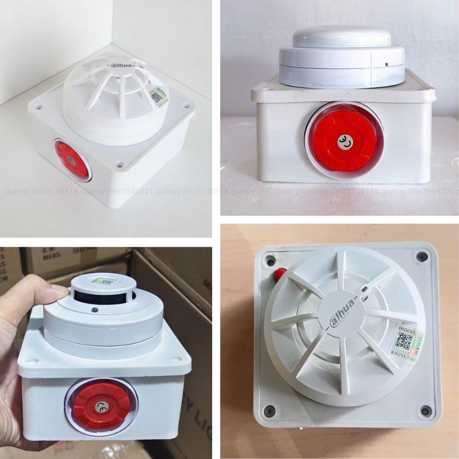 Đầu báo nhiệt độc lập dùng pin có đế,còi lớn, có kiểm định
