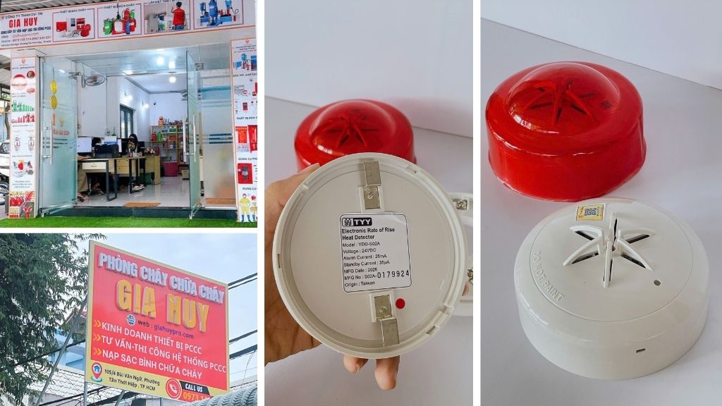 Đầu báo nhiệt Yunyang YDD-S02A và thiết bị báo cháy Yunyang tại Gia Huy