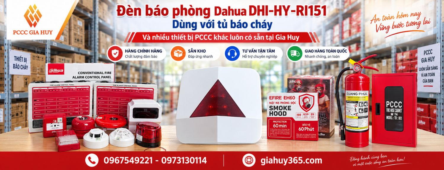 Đèn báo phòng Dahua DHI-HY-RI151 và các thiết bị PCCC khác luôn có sẵn tại Gia Huy