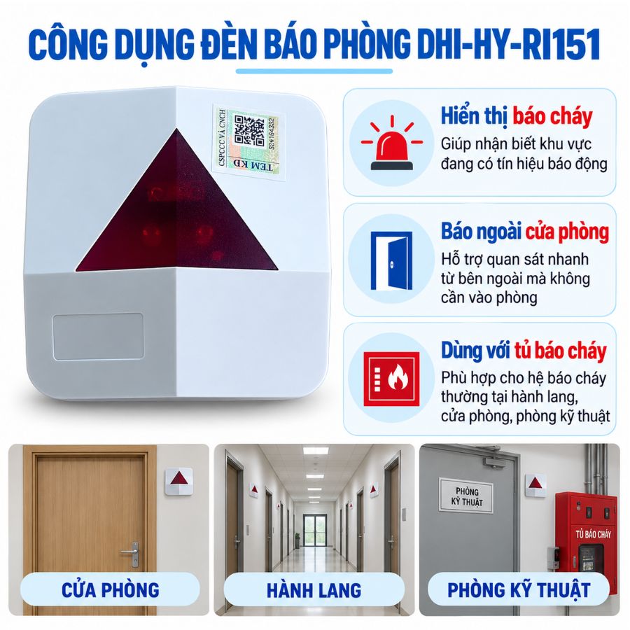 Đèn báo phòng Dahua DHI-HY-RI151 – Dùng với tủ báo cháy