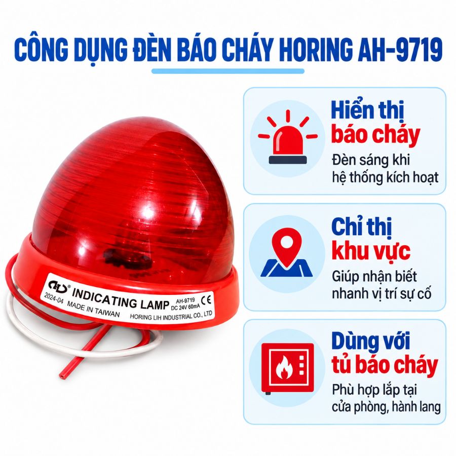 Đèn báo cháy, đèn chỉ thị khu vực Horing AH-9719