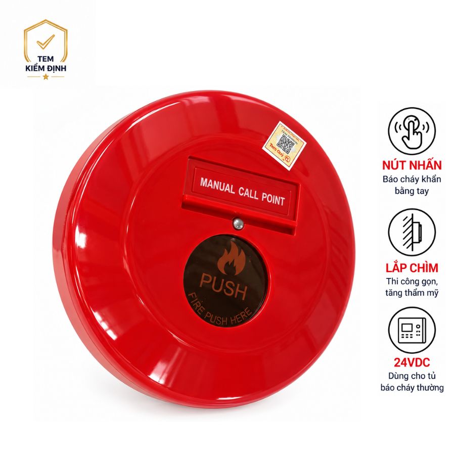 Nút nhấn khẩn báo cháy tròn Yunyang YM-P01