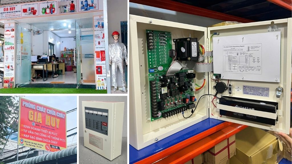 pccc gia huy cung cấp tr trung tâm báo cháy 4 kênh horing uy tín
