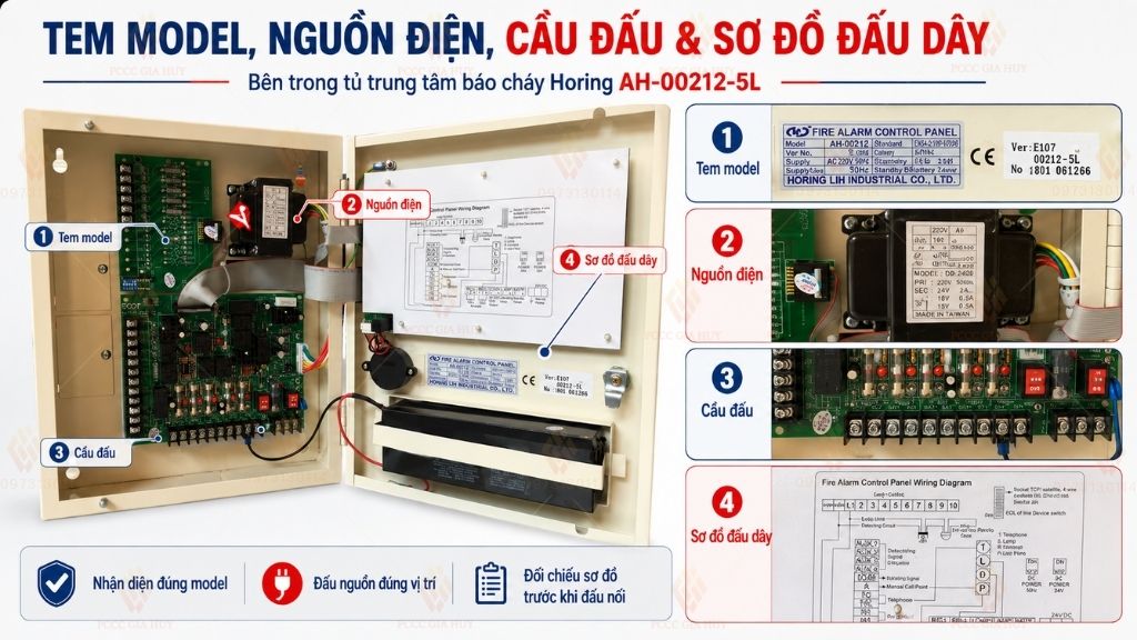 Tem và cầu đấu tủ báo cháy Horing AH-00212-5L