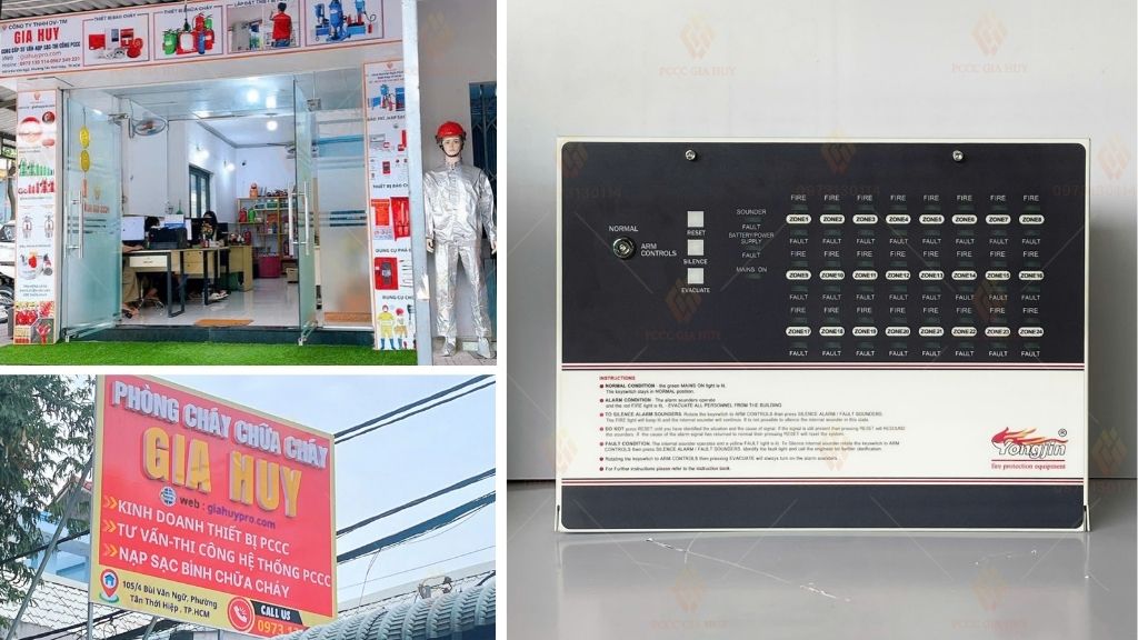 PCCC gia huy nơi cung cấp tủ trung tâm báo cháy 24 kênh yongjin YJ-824 UY TÍN CHẤT LƯỢNG
