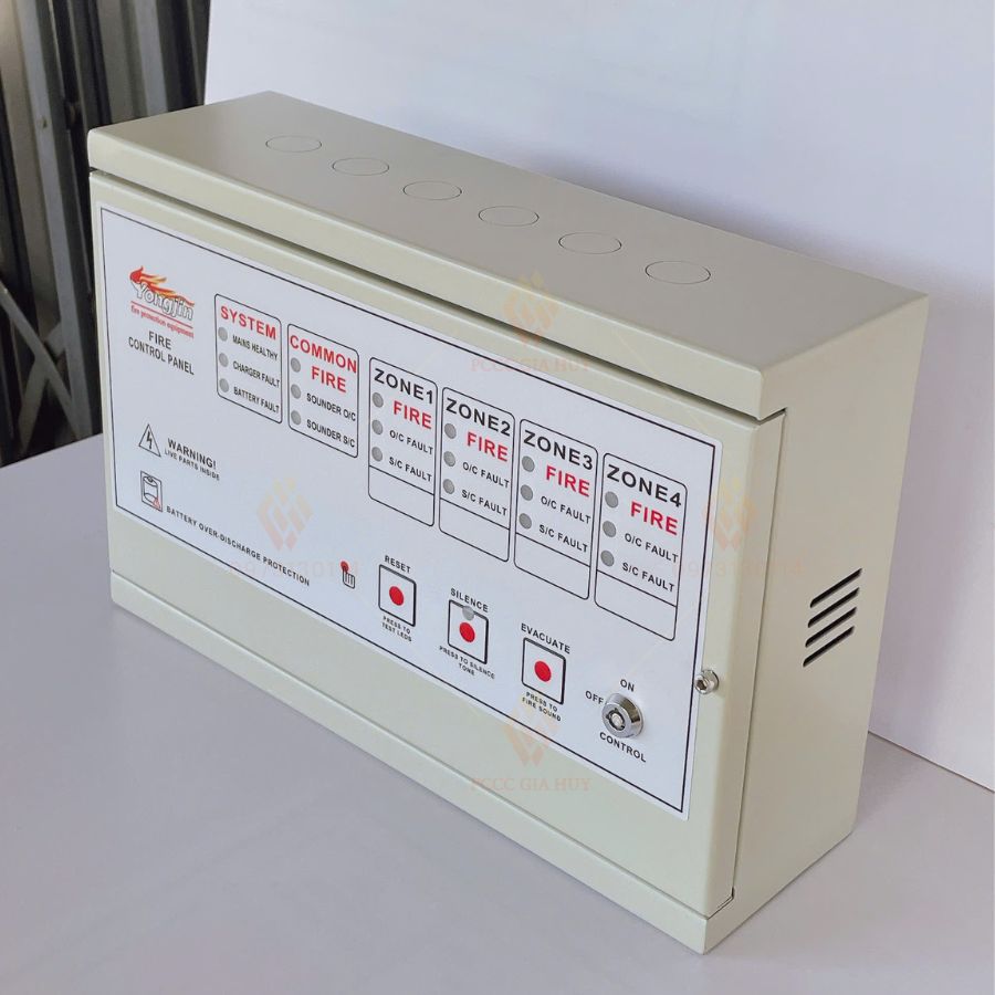 Tủ trung tâm báo cháy 4 kênh Yongjin YJ-W820-4– đầu báo Beam