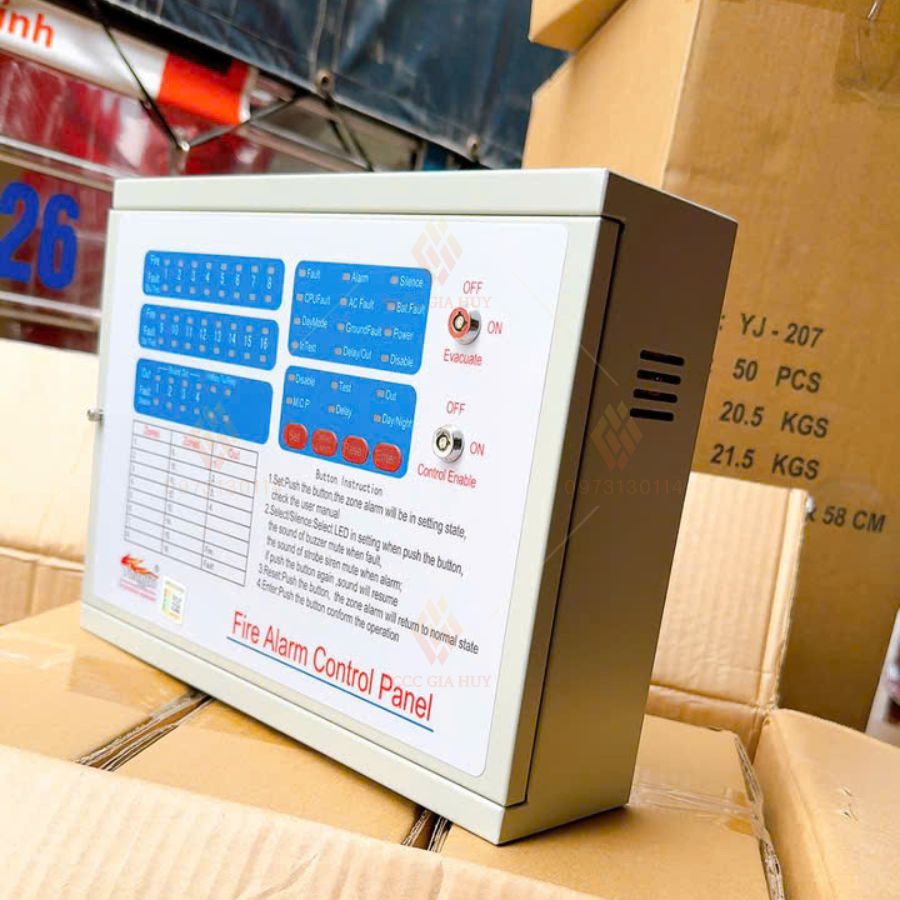 Tủ trung tâm báo cháy 8 kênh Yongjin YJ-W820-8 -Đầu báo Beam