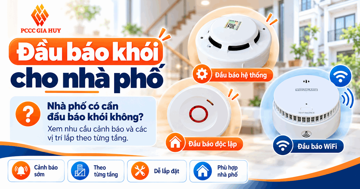 Đầu báo khói cho nhà phố