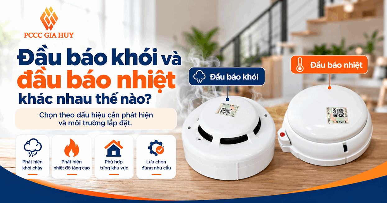 Đầu báo khói và đầu báo nhiệt