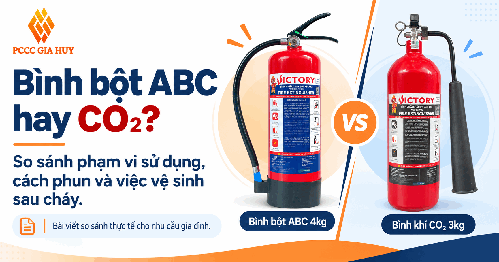 So sánh bình bột ABC và bình CO₂