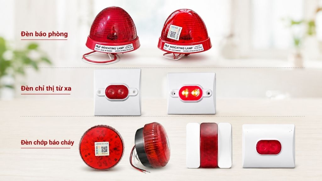 Các loại đèn báo cháy đèn báo phòng và đèn chớp cảnh báo