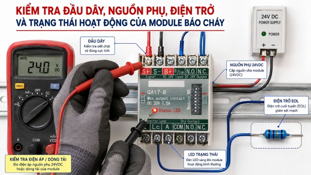 Bảo trì và kiểm tra định kỳ module báo cháy địa chỉ