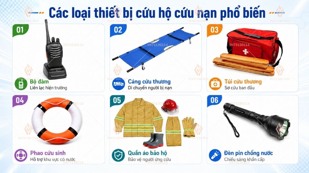Các loại thiết bị cứu nạn cứu hộ phổ biến