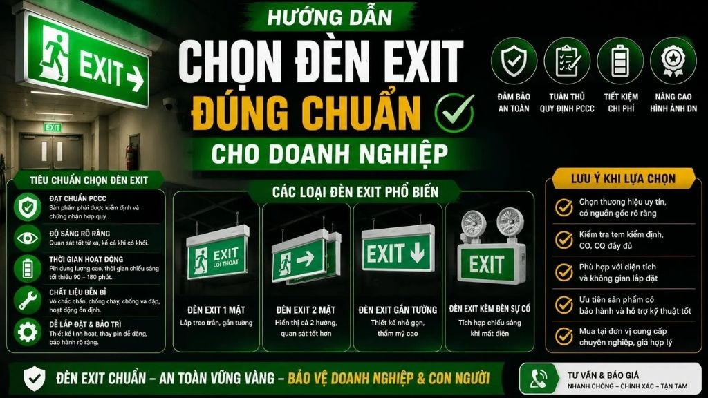cách lựa chọn thiết bị chiếu sáng thoát hiểm phù hợp